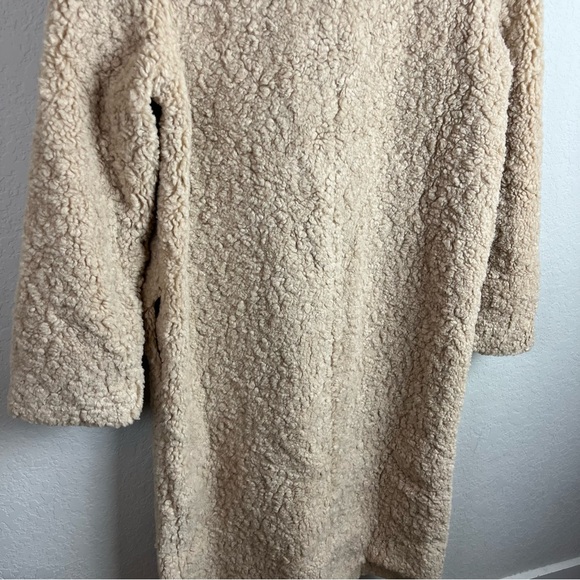 NEW NWT Reformation Coat Jacket Ivan Camel Sherpa - Picture 10 of 13